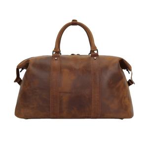 Premium Genuine Leather <b>Duffel</b> <b>Bag</b> Vintage Brown Travel <b>Bag</b> with Top Handles Weekend Carry On <b>Bag</b> - Product Image 2