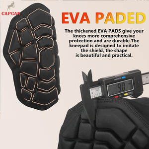 Genouillère en néoprène durable, légère, écologique, avec rembourrage flexible, couverture stable, protection antidérapante pour la musculation - Product Image 5