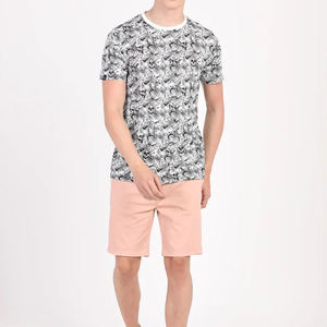 Shorts Bermuda en Coton Uni pour Homme, Taille Mi-Haute, Fermeture Boutonnée, Style Décontracté, Tissu Respirant 160g, Logo Avant - Product Image 5
