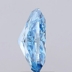 Diamant de laboratoire bleu vif taille ovale, couleur fantaisie, pierre lâche pour bague de fiançailles ou bijoux fins - Product Image 3
