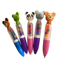 Stylos mignons en gros-Stylo à bille en plastique de conception de tête d'ours