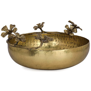 Moderno Tazón Decorativo de Metal Dorado Pulido con Patas Esféricas, Centro de Mesa para el Hogar, Tazón para Servir Aperitivos - Product Image 2