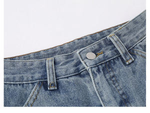 Fashion Women Sexy Flare <b>Jeans</b> Denim Trousers Solid Color Mid <b>Waist</b> Casual Loose Pants Women Casual <b>Jeans</b> - Product Image 5