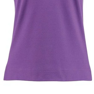 Camiseta de Algodón Morado para Mujer, Manga Corta, Color Sólido, Informal, Tejida, Corte Regular, Transpirable, OEM, Venta al Por Mayor, Colores Personalizados - Product Image 5