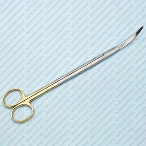 Tijeras Ginecológicas TC Parametrium de 10.5 Pulgadas, Tipo Z Angulado, Instrumentos Quirúrgicos Reutilizables, con Certificación CE - Product Image 3