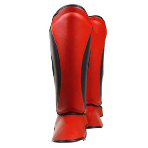 Espinilleras Elásticas Personalizadas de la Mejor Calidad para Kick Boxing y Fútbol, Hechas en Pakistán con Impresión de Logotipo Personalizado, Material PU - Product Image 1