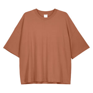 เสื้อยืดทรงบ็อกซี่ แขนสั้น ผ้าฝ้าย 100% คอกลม สำหรับผู้หญิง ฤดูร้อน รับผลิตตามสั่ง (OEM) พร้อมสกรีนโลโก้และสีตามแบบที่ต้องการ ระบายอากาศได้ดี - Product Image 1