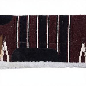 Ultimate Designer Western Show Saddle Pad Calidad fina Lana genuina Cashemelon Lana Alta calidad Cuero genuino Impreso - Product Image 1