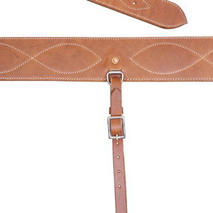 Sangle de selle en cuir d'Argentine occidentale avec boucles à roulettes - Product Image 2