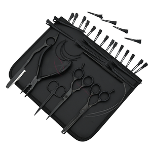 Hair <b>Extension</b> Tools Kit with Duckbill Clips Long Hair Sectioning Clips C-Shape <b>Extension</b> Needles Shears & <b>Beads</b> Crimping plier - Product Image 1