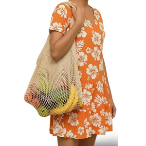 Good Quality Fishnet <b>Bag</b>, Durable Cotton Mesh Grocery Tote, Reusable Eco Friendly Shopping <b>Bag</b>, Stretchable Strong <b>Net</b> <b>Bag</b> - Product Image 3
