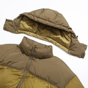 Blouson Bomber Unisexe Vintage 90% Personnalisé à Capuche Rembourré Style Hiver Haut de Gamme Coupe-Vent Imperméable Laine/Polyester Couleurs Contrastées - Product Image 6