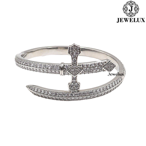 Export Premium Sword Shape <b>Silver</b> Moissanite Diamond Hip Hop Bracelet for <b>Men</b> & Women From Indian Supplier - Product Image 5