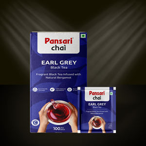 Sachets de thé noir Earl Grey, 100 infusions (1,8 g chacune) Thé noir parfumé infusé à la bergamote naturelle - Product Image 1