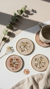 Beautiful Resin <b>Coaster</b> Elegant Decorative <b>Drink</b> <b>Coaster</b> for Coffee Table Dining Table and Home Kitchen Use From India - Product Image 2