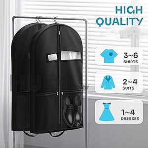 Bolsa Premium para Ropa Lista para Guardar en Armario, para Trajes, Camisas, Abrigos, Vestidos, Fácil de Transportar, para Viajes, Hogar, Hotel, Oficina - Product Image 2