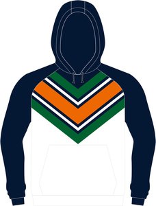 Sudadera con Capucha Naranja y Negra, 100% Algodón, Teñida, Antiencogimiento, Talla Grande, Informal, para Otoño - Product Image 4