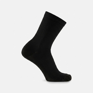 <b>Men's</b> Black Crew <b>Socks</b> Solid Color Knitted Regular Style Daily Wear - Product Image 2