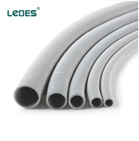 Tuyau de Conduite Électrique UL1653 Coreline ENT, 1/2~2-1/2 Pouces, PVC Gris, Tube Flexible FT4