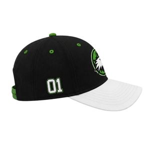 Gorra de Béisbol Blanca y Negra, Clásica, Ajustable, con Cierre a Presión, con Logotipo del Equipo Bordado, Gorra Deportiva para Uso en Exteriores - Product Image 3