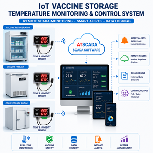 Système de surveillance et de contrôle de la température des stocks de vaccins IoT |   Surveillance SCADA à distance – Services OEM disponibles - Product Image 1