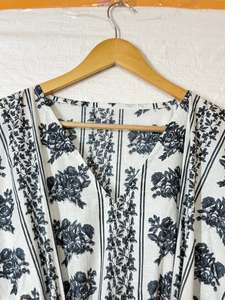 Vestido Kaftán de Algodón con Estampado Floral Negro para Mujer, Estilo Boho, Maxi Caftán Holgado para Playa, Ropa de Verano para Resort, Túnica de Talla Grande - Product Image 3