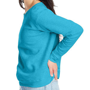 Nouveau Sweat-shirt Décontracté pour Femme, Col Rond, Panneaux Noir et Tan, 100% Coton Polaire Écologique, Design Tendance Hiver - Product Image 4