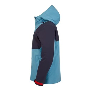 Chaqueta Impermeable con Capucha para Hombre, Diseño Color Block, Cierre de Cremallera, Corte Regular, para Invierno y Actividades al Aire Libre, Material de Poliéster - Product Image 4