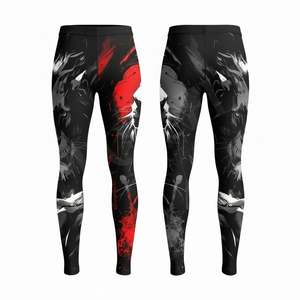 Premium Quality Custom Compression Leggings All Over Printed Design Sports Tights Breathable Gym Running Workout Fitness Pants - Product Image 5