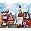 Set di 8 Decorazioni Natalizie a Più Livelli per Interni, Segnaposto in Legno 'Buon Natale' per Tavolo, Set Decorativo per Feste - Product Image 3