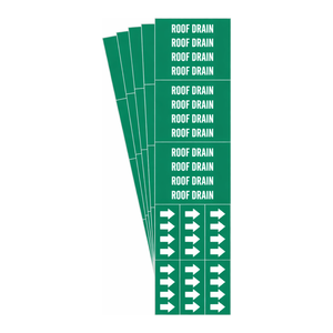 Marcador de Tuberías de Drenaje Flexible Brady, Etiqueta Verde Resistente a los Rayos UV para Identificación en Exteriores - Product Image 1