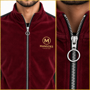 MANGOES FASHION Survêtement d'entraînement décontracté pour homme en polyester/coton, couleur unie, hiver, à capuche, séchage rapide, polaire légère, avec côtés zippés - Product Image 5