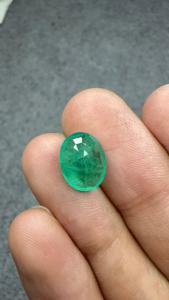 Émeraude naturelle de Zambie de 3,42 carats, taille ovale, pierre précieuse verte de qualité supérieure pour bijoux fins, bague, pendentif, vente en gros - Product Image 2