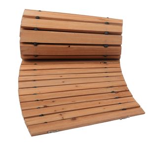 Passerella da Giardino in Legno Curva Antiscivolo 2,4 m x 43 cm con Connettore in Filo di Cedro per Paesaggistica e Terrazze - Product Image 1