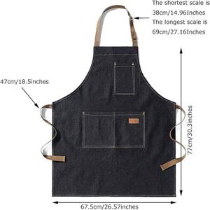 Tablier en jean professionnel IKZARSA - Confortable, plusieurs poches, durable pour une utilisation en cuisine - Product Image 2
