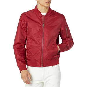 Green Avirex Men's Polyester/Satin Casual Vintage Style Bomber Jacket Stand Collar Front Logo Standard Zipper Closure <b>Winter</b> - Product Image 5