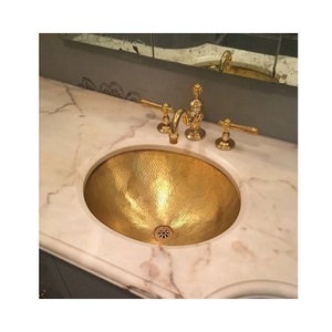 Évier de cuisine en cuivre martelé au design élégant, de qualité exclusive, forme personnalisée, lavabo pour salle de bain et cuisine - Product Image 6