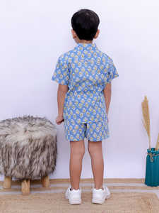 Ensemble de vêtements pour garçons en coton de haute qualité pour enfants de 1 à 5 ans Chemise décontractée à manches courtes et à motif léopard - Product Image 5