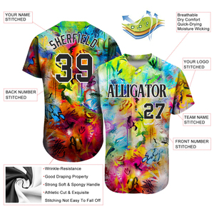 เสื้อเบสบอลพิมพ์ลายทั้งตัวแบบกำหนดเอง ไม่ซีดจาง ระบายอากาศได้ดี ผลิตจากโพลีเอสเตอร์น้ำหนักเบา รับผลิตแบบ OEM ขายส่งจากโรงงาน - Product Image 2