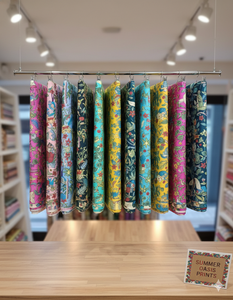 Tissu en coton tissé léger, respirant, absorbant l'humidité, écologique, imprimé multicolore, Le Souvenirs Poplin - Product Image 3