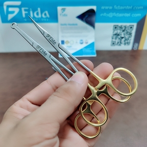 ชุดเครื่องมือผ่าตัดตัดหลอดเลือดดำ Fida พร้อมแหวนจับหลอดเลือดดำ คีมจับหลอดเลือดดำ เครื่องมือผ่าตัดกระดูกและข้อ ทำจากสแตนเลส ใช้ซ้ำได้ - Product Image 2