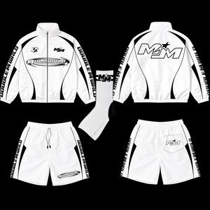 Premium <b>men</b> windbreaker <b>shorts</b> set made with durable fabric <b>lightweight</b> comfort and modern design for active outdoor wear - Product Image 3