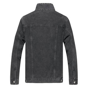 แจ็กเก็ตกางเกงยีนส์สำหรับเข้ารูปเสื้อแจ็กเก็ตยีนส์สีน้ำเงินย้อนยุควินเทจแฟชั่นถูกทำลาย - Product Image 2