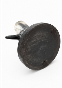 Jarra de Cuerno Vikinga Hecha a Mano, Cuerno Natural de Búfalo con Soporte, Taza Medieval para Cerveza o Sidra, Vajilla Rústica para Bar - Product Image 3
