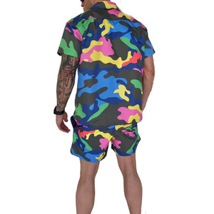 Shorts de bain colorés pour hommes personnalisés, séchage rapide, respirants, écologiques, 100% coton, fermeture à cordon, shorts de plage - Product Image 5