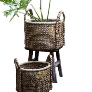 Plant | <b>Basket</b> Storage <b>Basket</b> | Laundry <b>Basket</b> made from Water Hyacinth (3 sizes) - Product Image 2