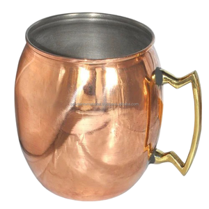 Taza de cobre de alta calidad con asa y acabado pulido para beber y uso en la cocina, taza de cobre a prueba de fugas - Product Image 3