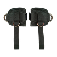 Sangles de cheville robustes de 7 mm avec logo personnalisé, anneaux en D, enveloppement de pied, réglables pour machine à câble, rembourrées en néoprène, solides, souples, grandes tailles, pour l'entraînement