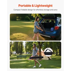 Tavolo da esterno pieghevole portatile in alluminio per campeggio da Picnic Roll-up con custodia - Product Image 5