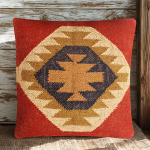 Hand-woven Rustic Elegant Style Wool and Jute Seat and Back Soft Cushion <b>Pad</b> in Multi Color Pattern for Home Hotel Office <b>Chair</b> - Product Image 6